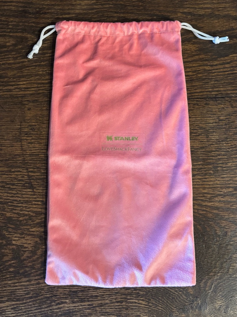 Stanley Love Shack Fancy velvet dust bag pouch
